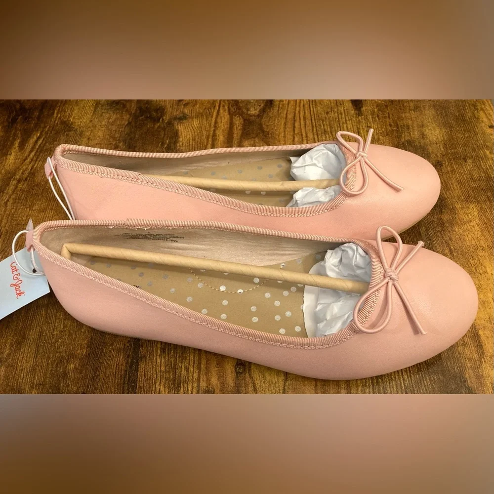 Kids' Diana Slip-on Ballet Flats - Cat & Jack™ Blush Memory Foam Insole Size 5 - Picture 5 of 8